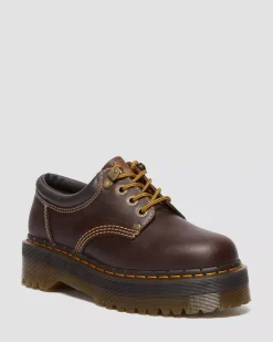 Originals|Bestsellers>Dr. Martens 8053 Arc Crazy Horse Leather Platform Casual Shoes Dark Brown — Crazy Horse