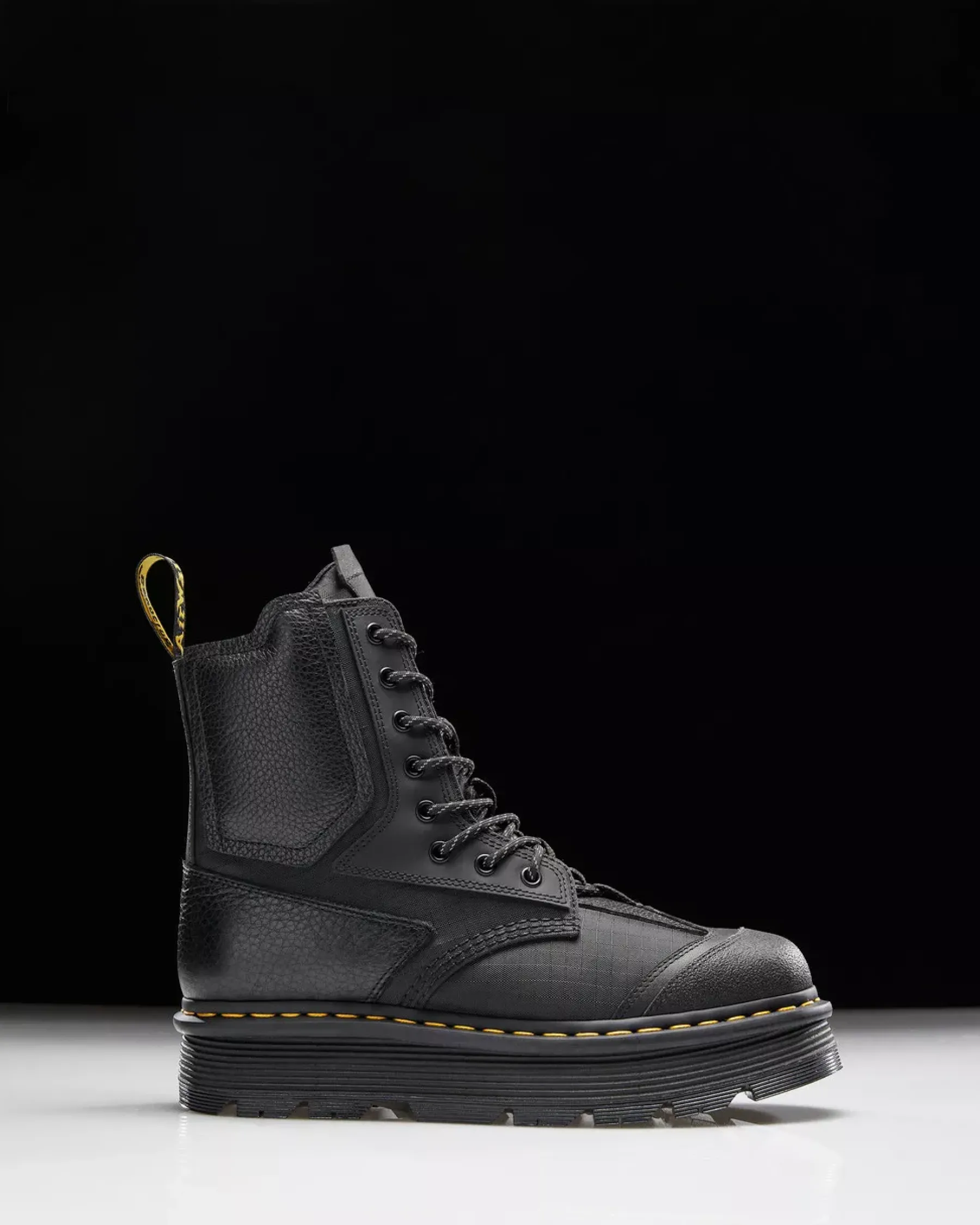 Originals|Platform Boots>Dr. Martens 1460 Beta Zebzag Platform Boots Black — Lunar+Sorento+Hub Ripstop
