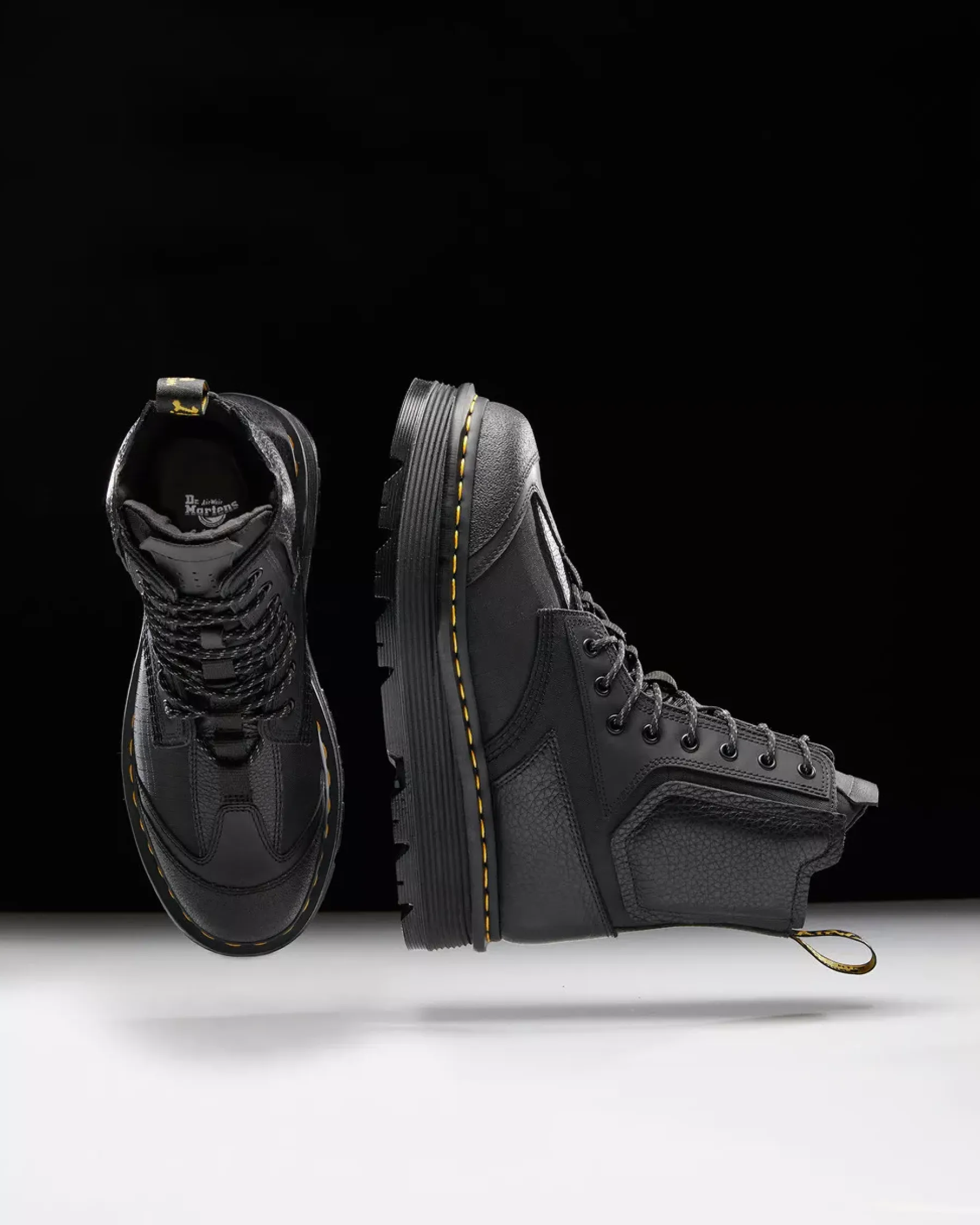 Originals|Platform Boots>Dr. Martens 1460 Beta Zebzag Platform Boots Black — Lunar+Sorento+Hub Ripstop