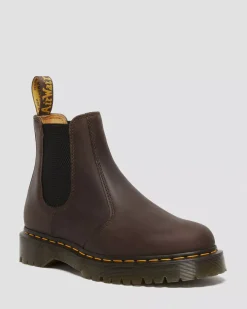 Originals|Platform Boots>Dr. Martens 2976 Bex Crazy Horse Chelsea Boots Dark Brown — Crazy Horse
