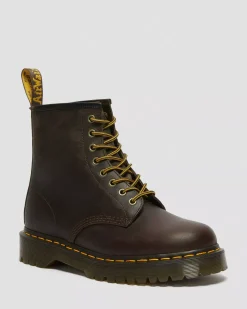 Originals|Platform Boots>Dr. Martens 1460 Bex Crazy Horse Leather Lace Up Boots Dark Brown — Crazy Horse