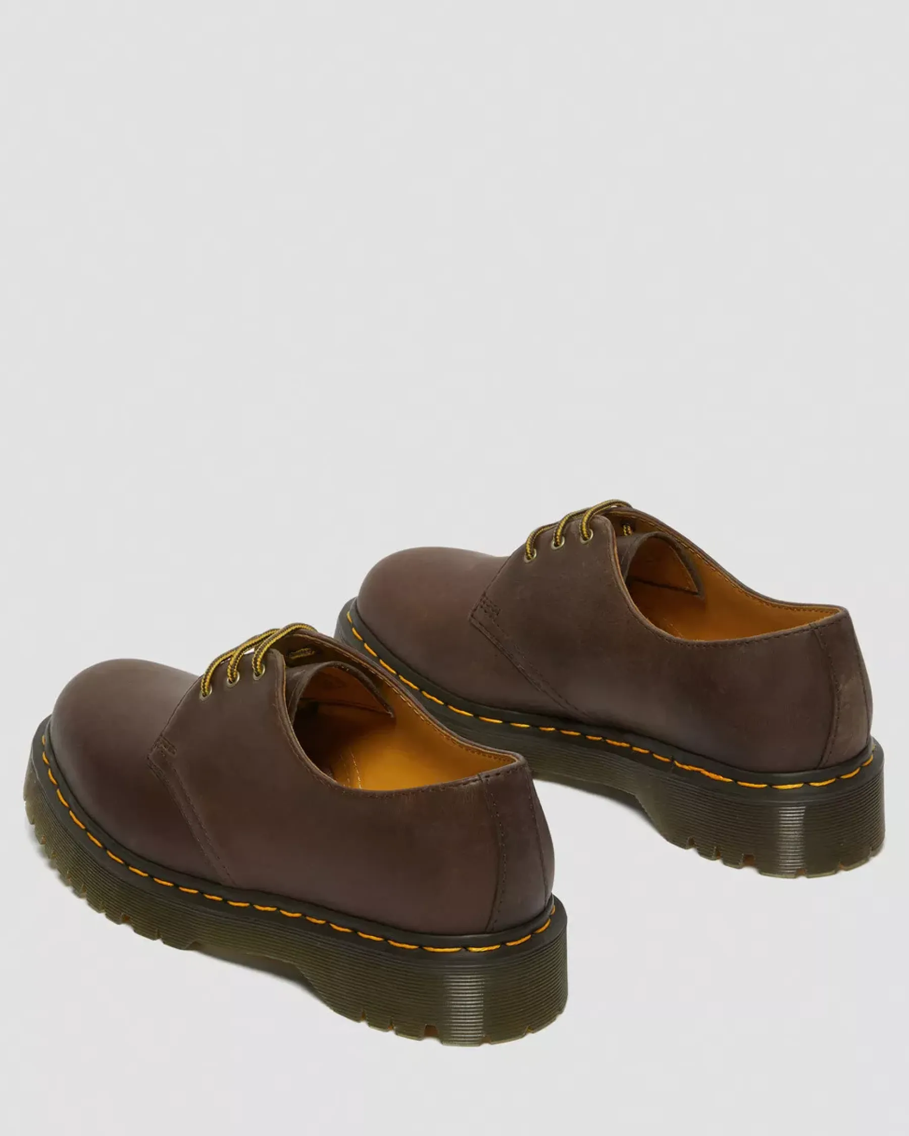 Platform Shoes|Oxfords>Dr. Martens 1461 Bex Crazy Horse Leather Oxford Shoes Dark Brown — Crazy Horse