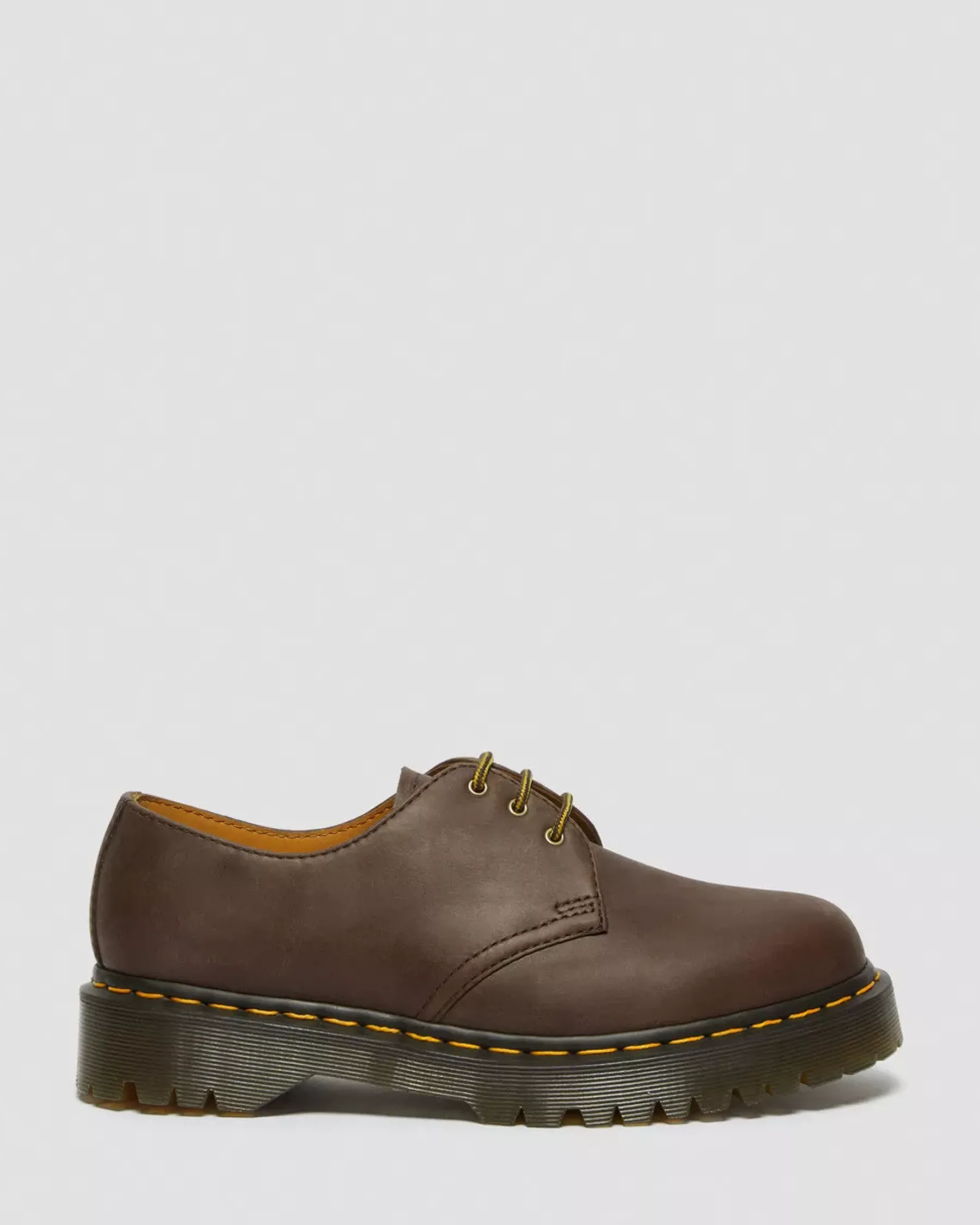 Platform Shoes|Oxfords>Dr. Martens 1461 Bex Crazy Horse Leather Oxford Shoes Dark Brown — Crazy Horse