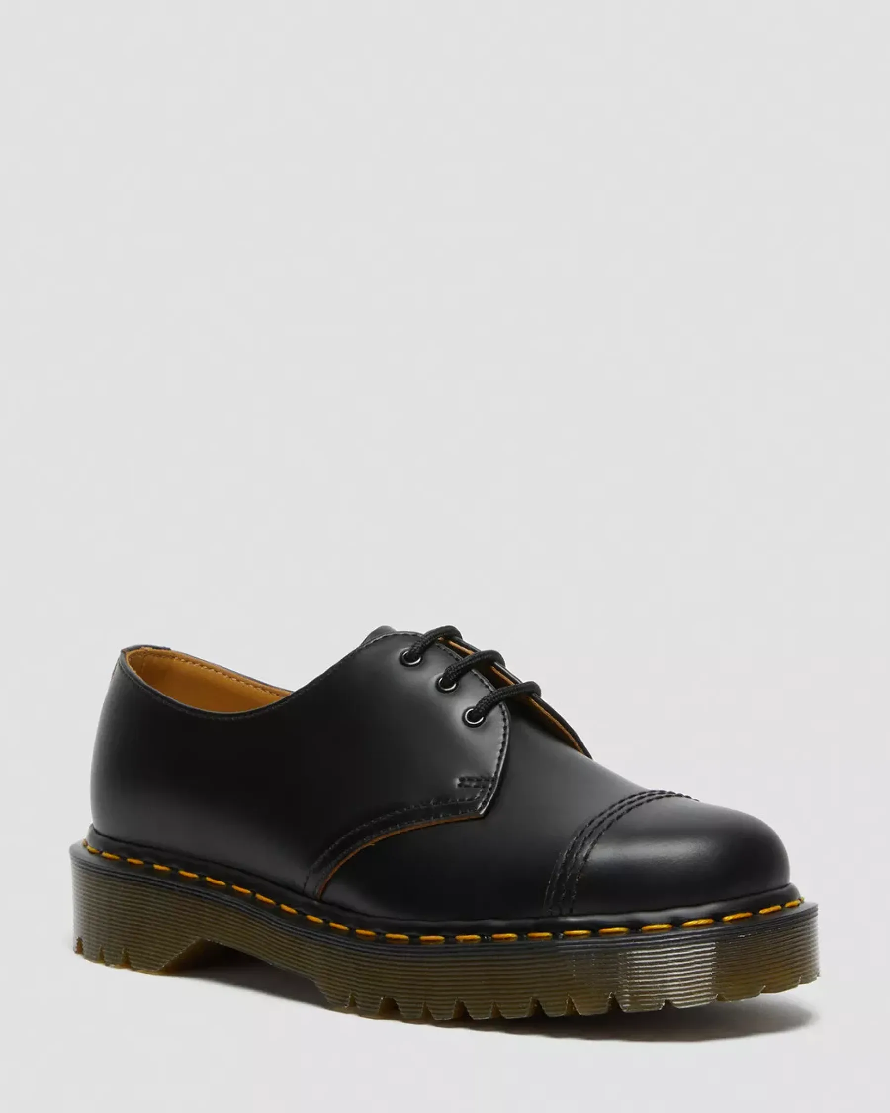 Sale|Originals>Dr. Martens 1461 Bex Made in England Toe Cap Oxford Shoes Black — Vintage Smooth