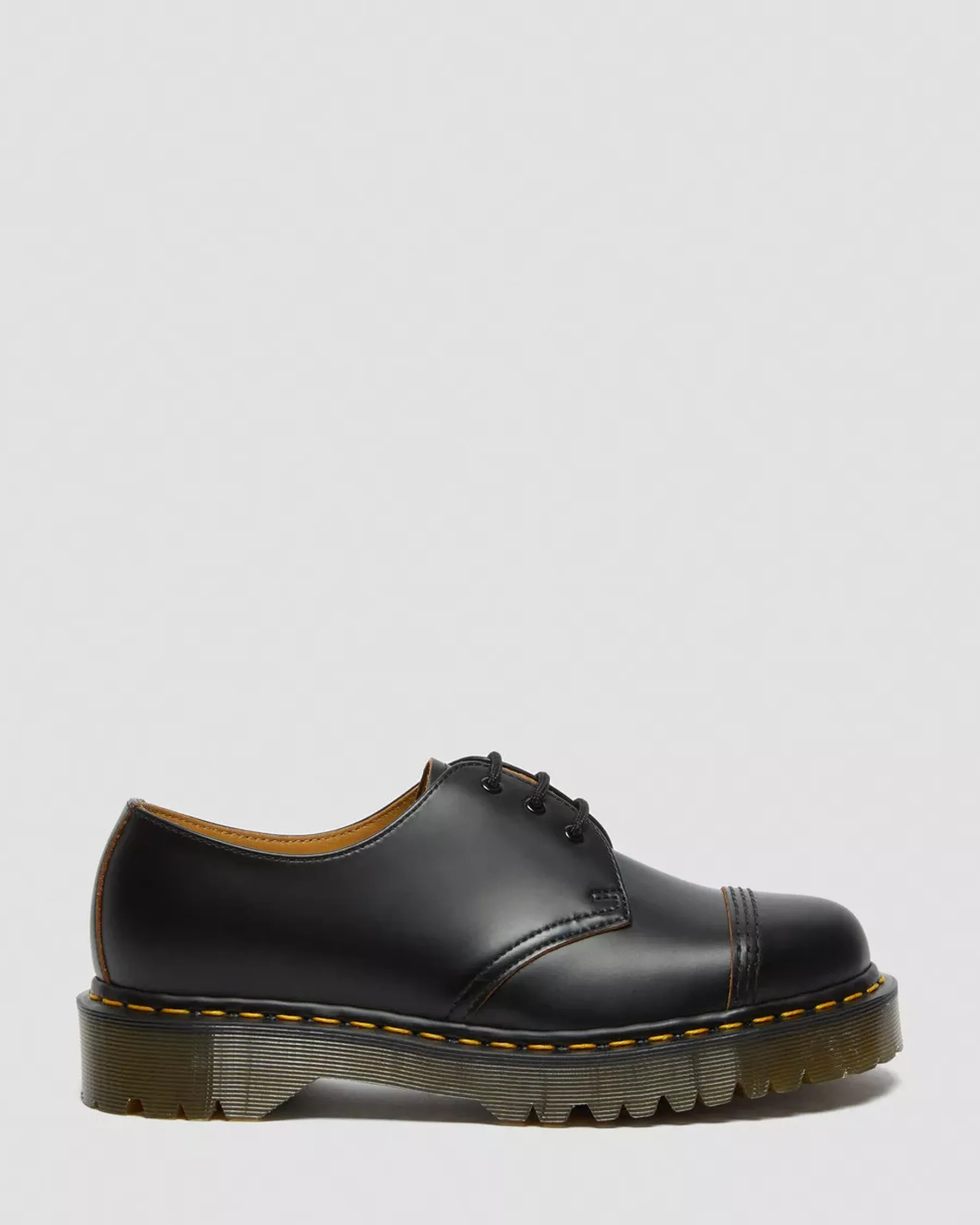 Sale|Originals>Dr. Martens 1461 Bex Made in England Toe Cap Oxford Shoes Black — Vintage Smooth