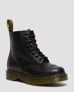 Sale|Originals>Dr. Martens 1460 Bex Made in England Toe Cap Lace Up Boots Black — Quilon