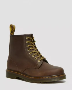 Originals|Ankle Boots>Dr. Martens 1460 Crazy Horse Leather Lace Up Boots Brown — Crazy Horse
