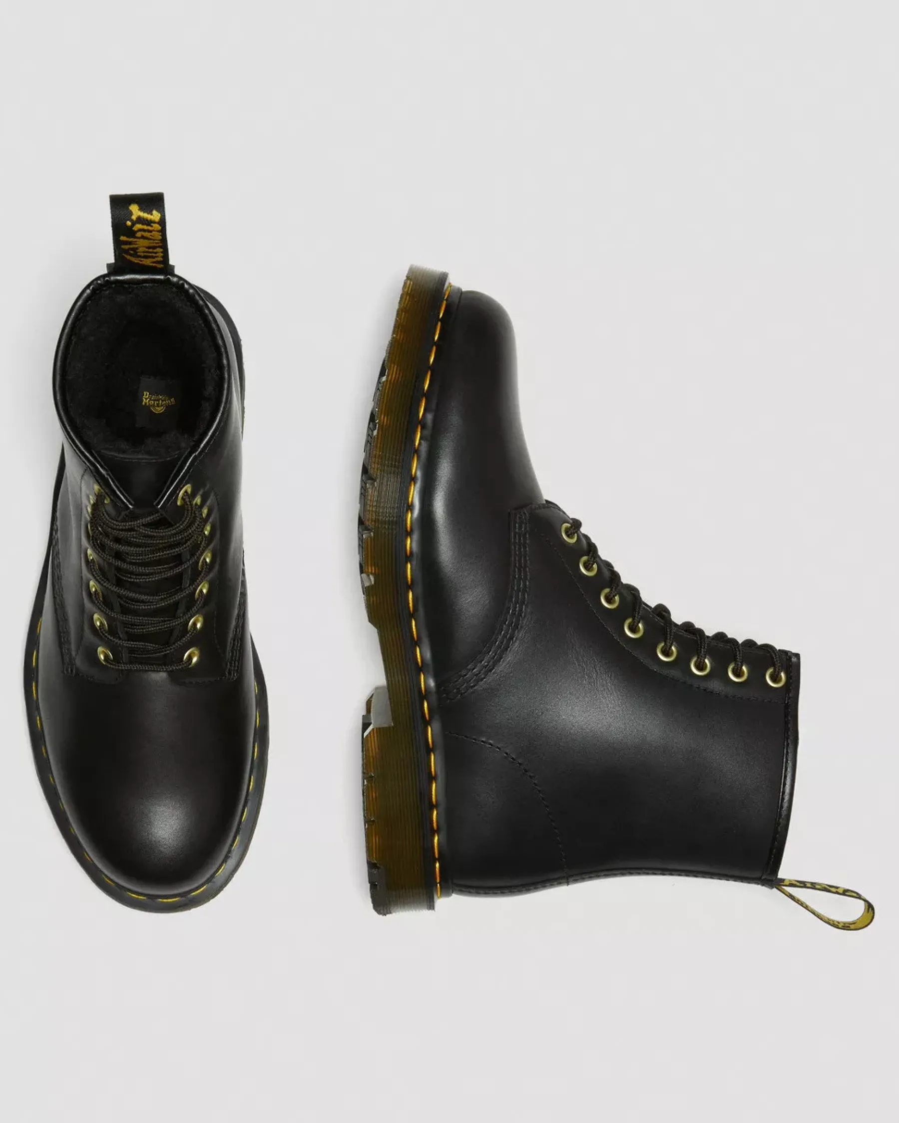 Originals|Winter Boots>Dr. Martens 1460 DM's Wintergrip Leather Lace Up Boots Black — Blizzard Wp