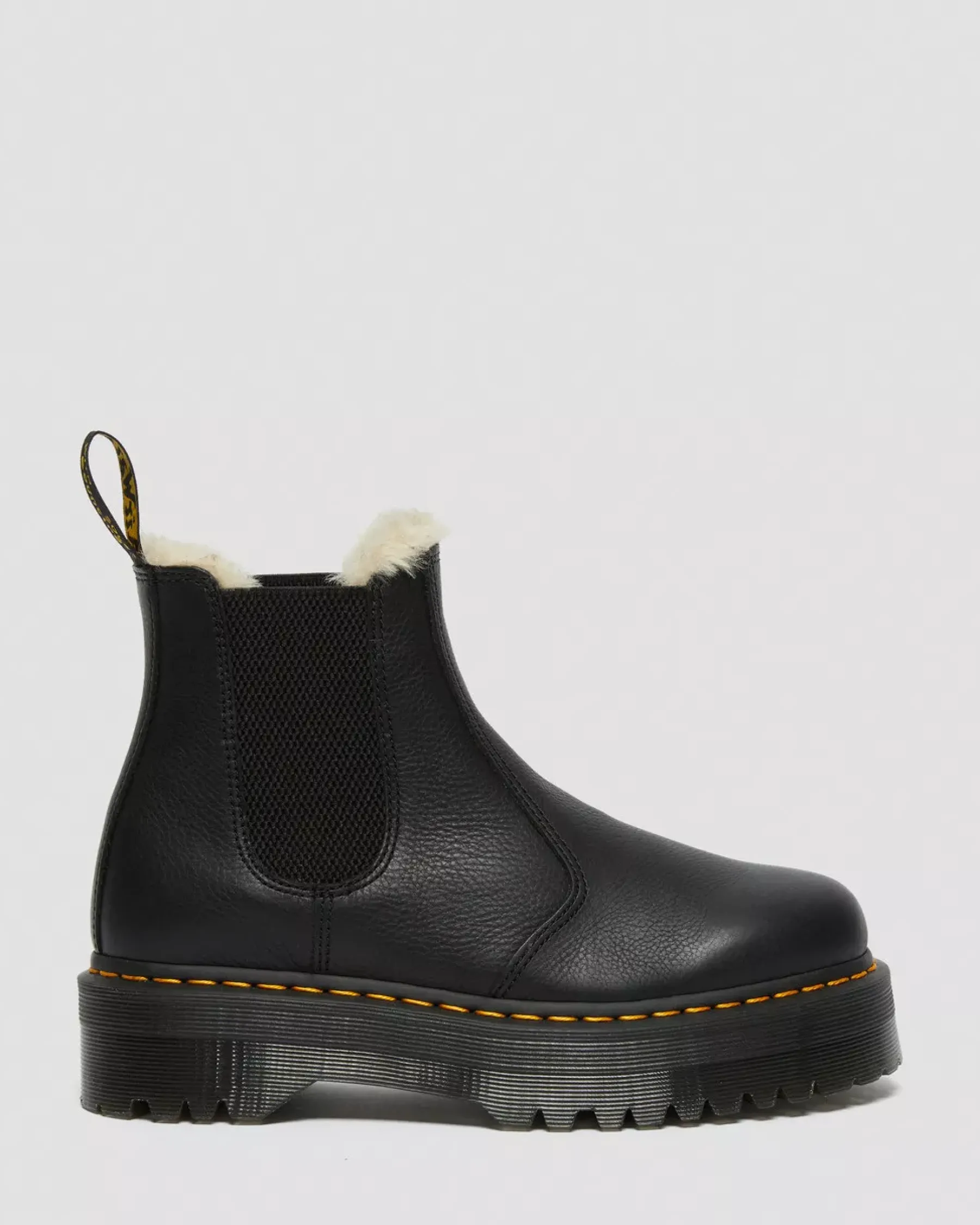 Platform Boots|Winter Boots>Dr. Martens 2976 Faux Fur Lined Platform Chelsea Boots Black — Pisa