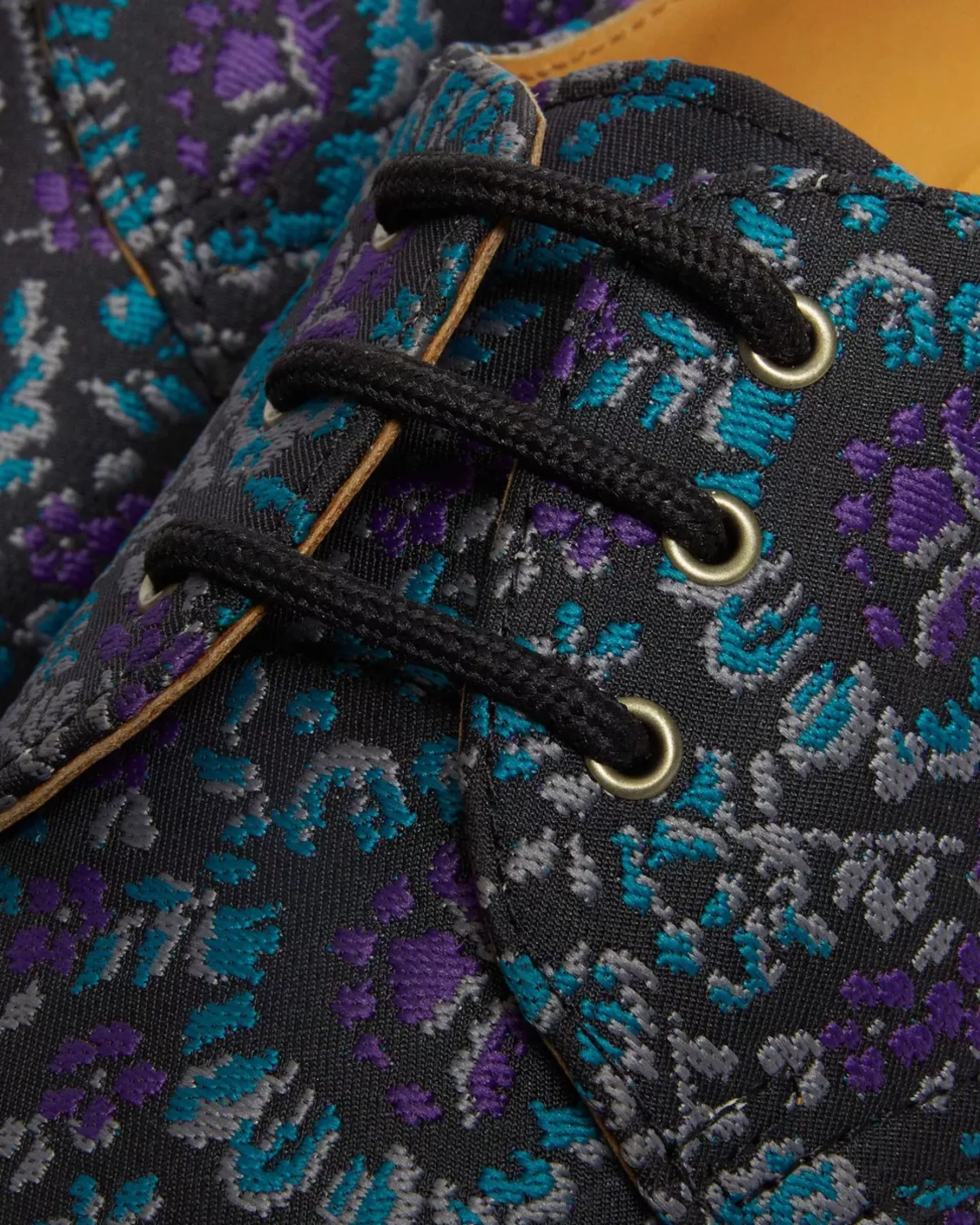 Sale|Originals>Dr. Martens 1461 Floral Jacquard Oxord Shoes BLACK/PURPLE — Floral Jacquard