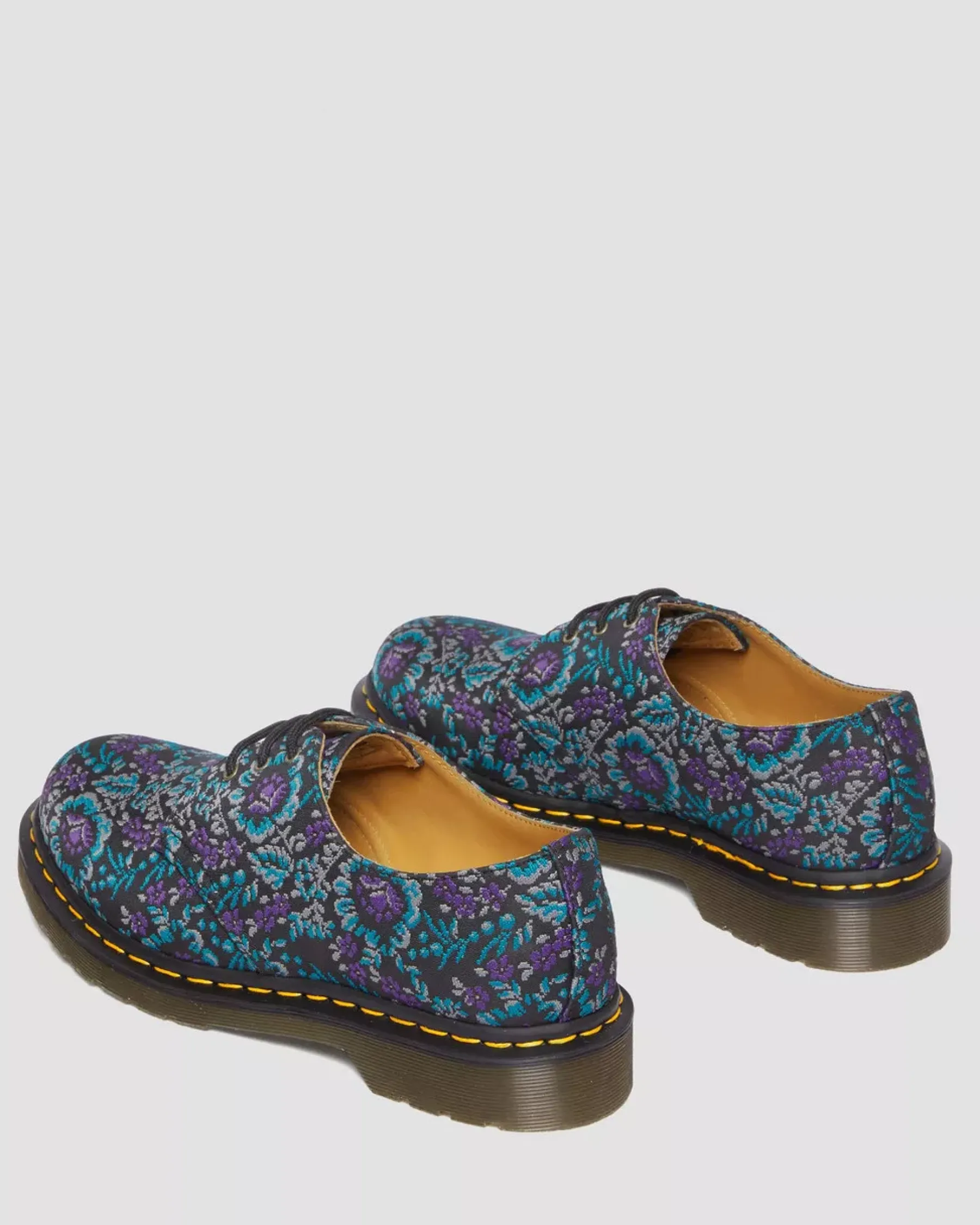 Sale|Originals>Dr. Martens 1461 Floral Jacquard Oxord Shoes BLACK/PURPLE — Floral Jacquard