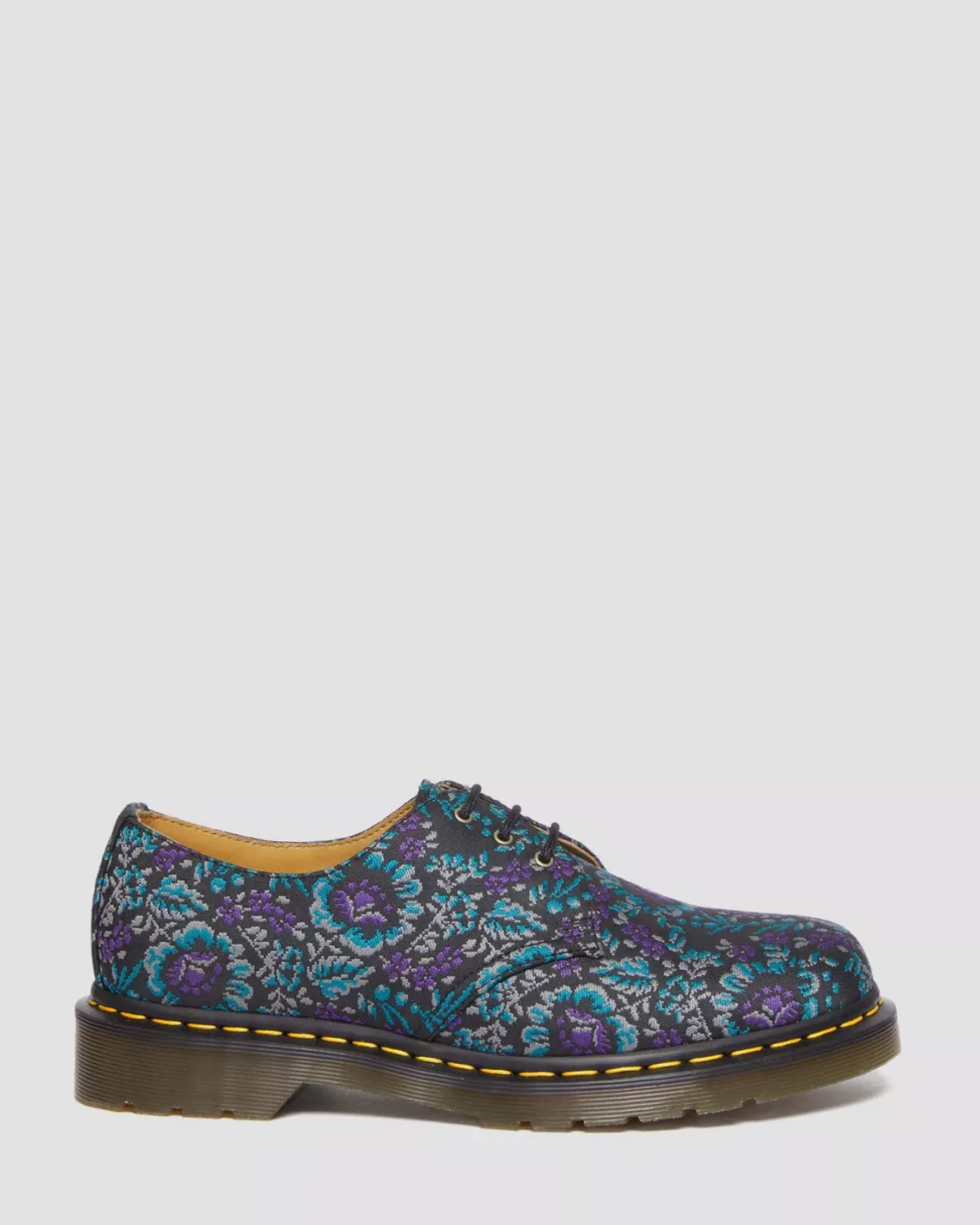 Sale|Originals>Dr. Martens 1461 Floral Jacquard Oxord Shoes BLACK/PURPLE — Floral Jacquard