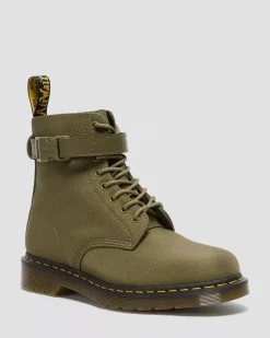 Sale|Originals>Dr. Martens 1460 Futura Olive Strap Lace Up Boots Olive — Extra Tough Nylon
