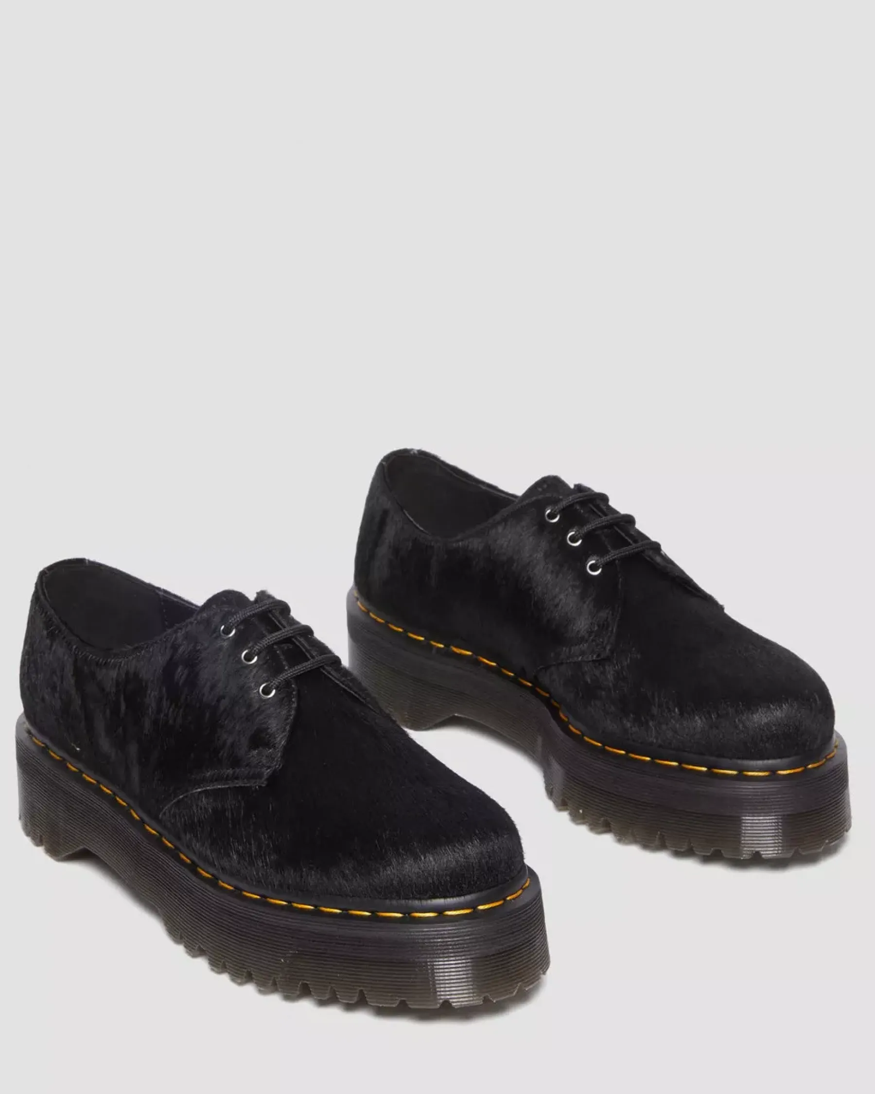 Sale|Originals>Dr. Martens 1461 Hair-On Platform Shoes BLACK HAIR ON — Hair On
