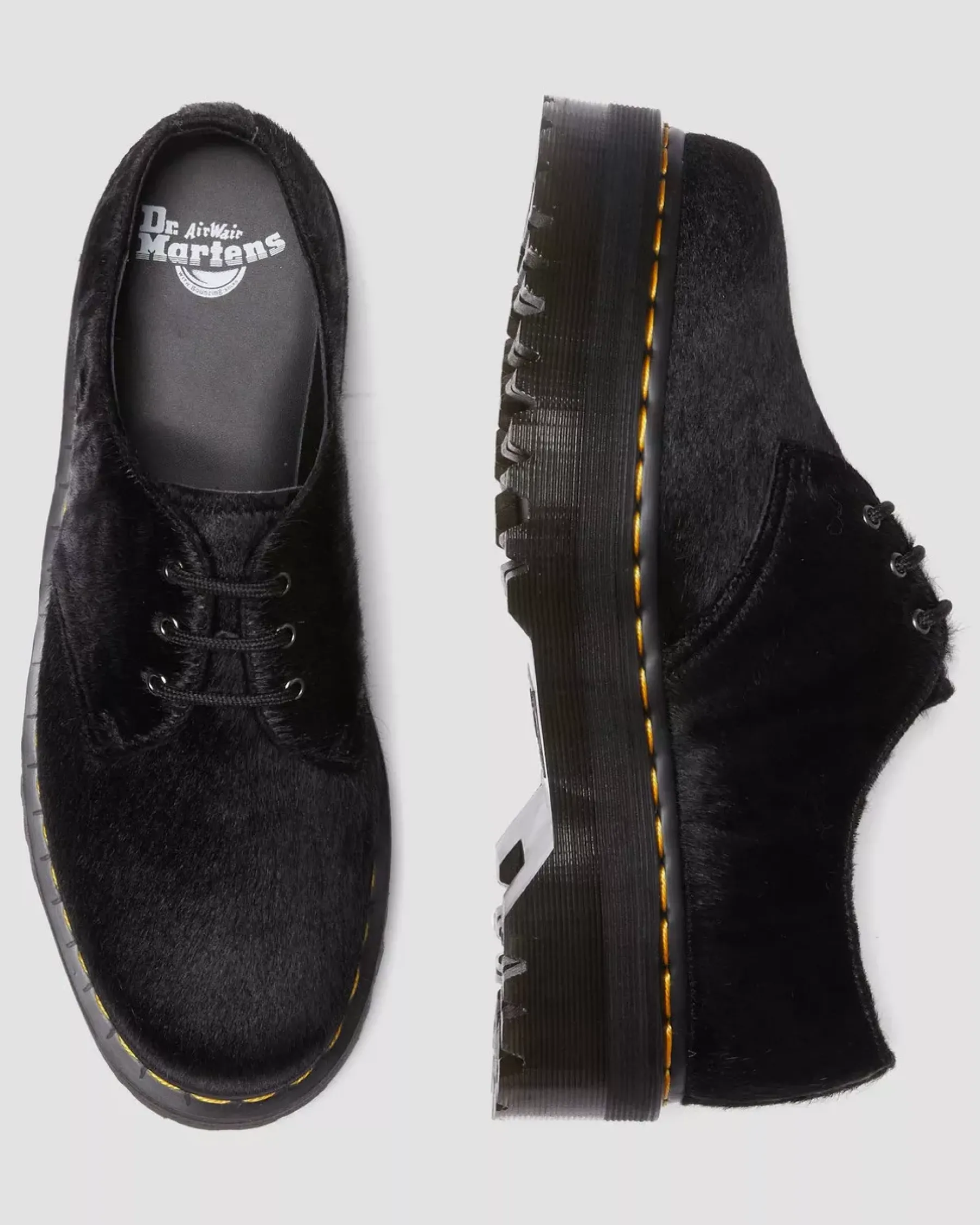Sale|Originals>Dr. Martens 1461 Hair-On Platform Shoes BLACK HAIR ON — Hair On