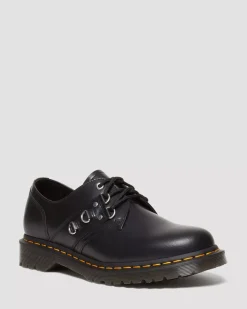 Originals|Shoes>Dr. Martens 1461 Hardware Polished Smooth Leather Oxford Shoes Black — Polished Smooth