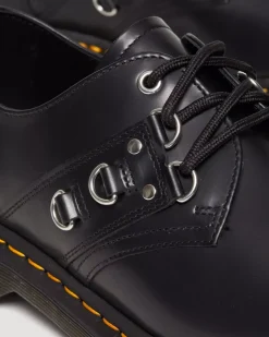 Originals|Shoes>Dr. Martens 1461 Hardware Polished Smooth Leather Oxford Shoes Black — Polished Smooth