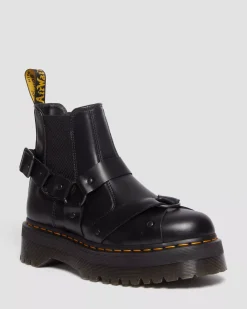 Sale|Originals>Dr. Martens 2976 Harness Leather Platform Chelsea Boots Black — Paris