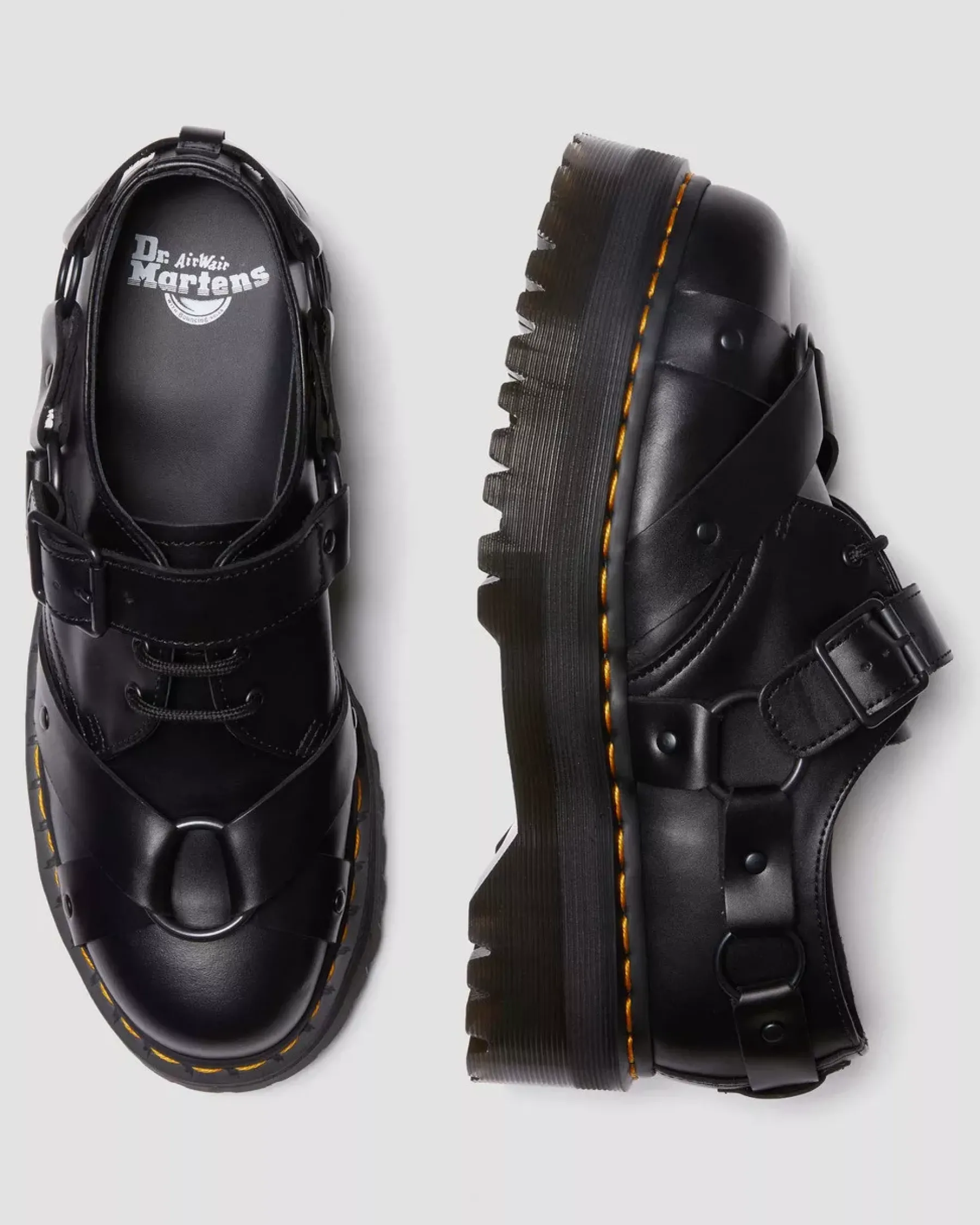 Sale|Originals>Dr. Martens 1461 Harness Leather Platform Shoes Black — Paris