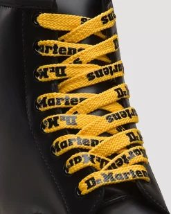 Laces|Accessories>Dr. Martens 55 Inch Flat Shoe Laces (8-10 Eye) Yellow+Black — Tetoron