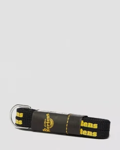 Laces|Accessories>Dr. Martens 55 Inch Flat Shoe Laces (8-10 Eye) Black+Yellow — Tetoron