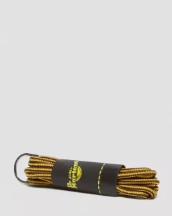 Laces|Accessories>Dr. Martens 55 Inch Round Shoe Laces (8-10 Eye) Brown+Yellow — Polyester
