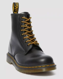 Laces|Accessories>Dr. Martens 55 Inch Round Shoe Laces (8-10 Eye) Brown+Yellow — Polyester