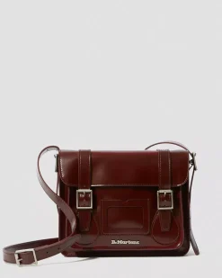 Accessories|Bags>Dr. Martens 11 Inch Vegan Messenger Bag Cherry Red — Oxford Rub Off