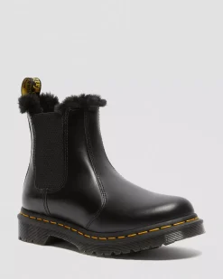 Sale|Originals>Dr. Martens 2976 Leonore Faux Fur Lined Chelsea Boots Dark Grey — Atlas