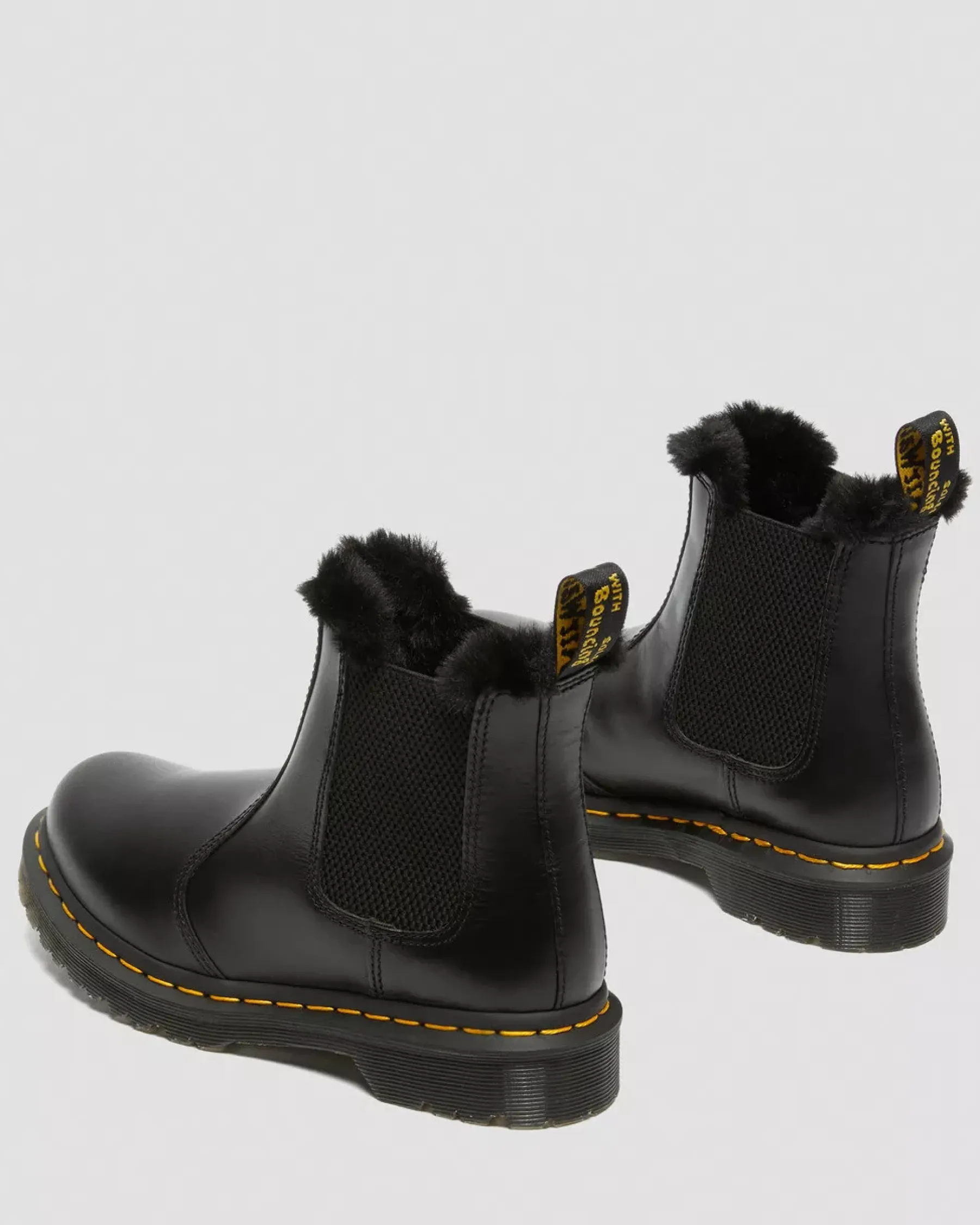 Sale|Originals>Dr. Martens 2976 Leonore Faux Fur Lined Chelsea Boots Dark Grey — Atlas