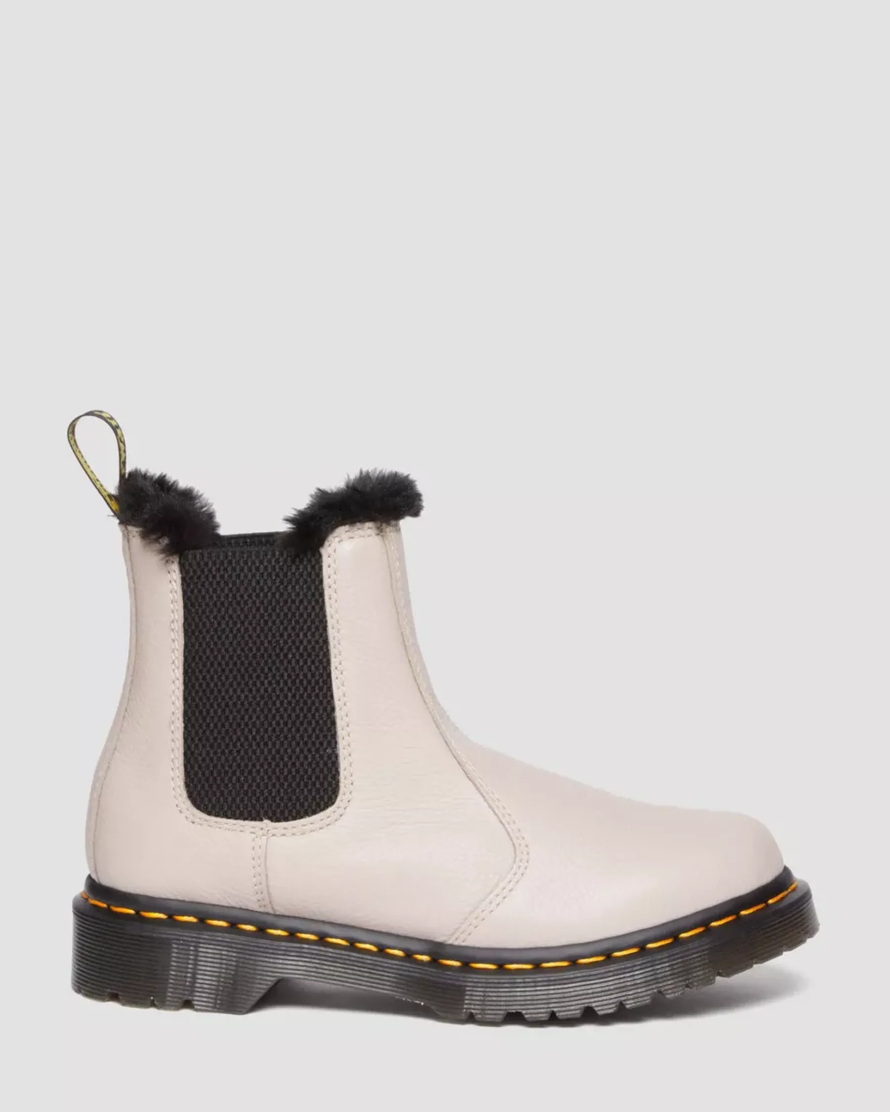 Sale|Originals>Dr. Martens 2976 Leonore Faux Fur-Lined Virginia Leather Chelsea Boots VINTAGE TAUPE — Virginia