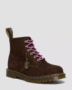 Sale|Originals>Dr. Martens 101 Made in England Hardware Suede Ankle Boots DARK BROWN