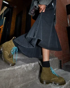 Sale|Originals>Dr. Martens 101 Made in England Hardware Suede Ankle Boots OLIVE