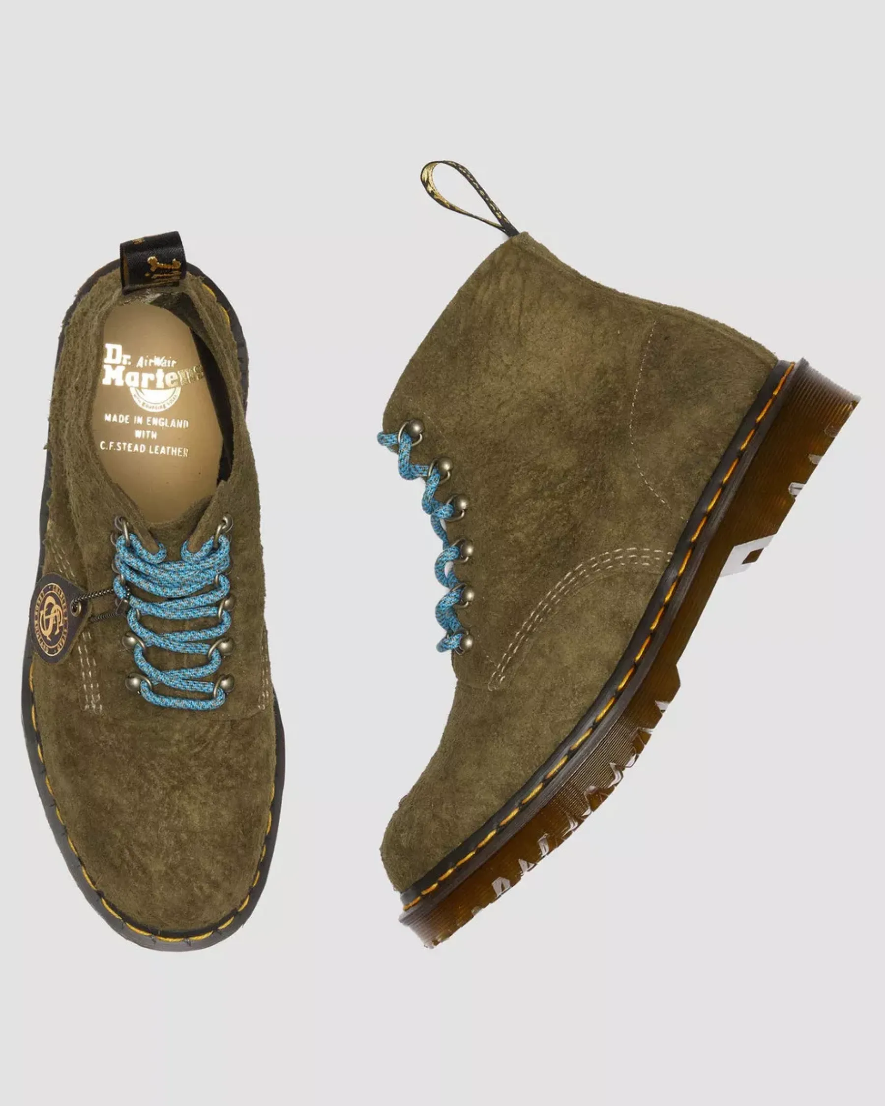 Sale|Originals>Dr. Martens 101 Made in England Hardware Suede Ankle Boots OLIVE