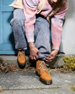 Sale|Originals>Dr. Martens 101 Made in England Hardware Suede Ankle Boots BURNT YELLOW