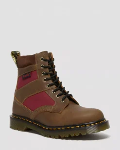 Sale|Originals>Dr. Martens 1460 Made in England Padded Panel Lace Up Boots Brown+Oxblood — Dockyard+Ventile+E.H. Suede