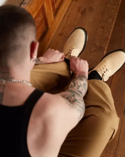 Sale|Originals>Dr. Martens 1461 Made in England Suede Oxford Shoes Mustard — Reverse Grain Suede