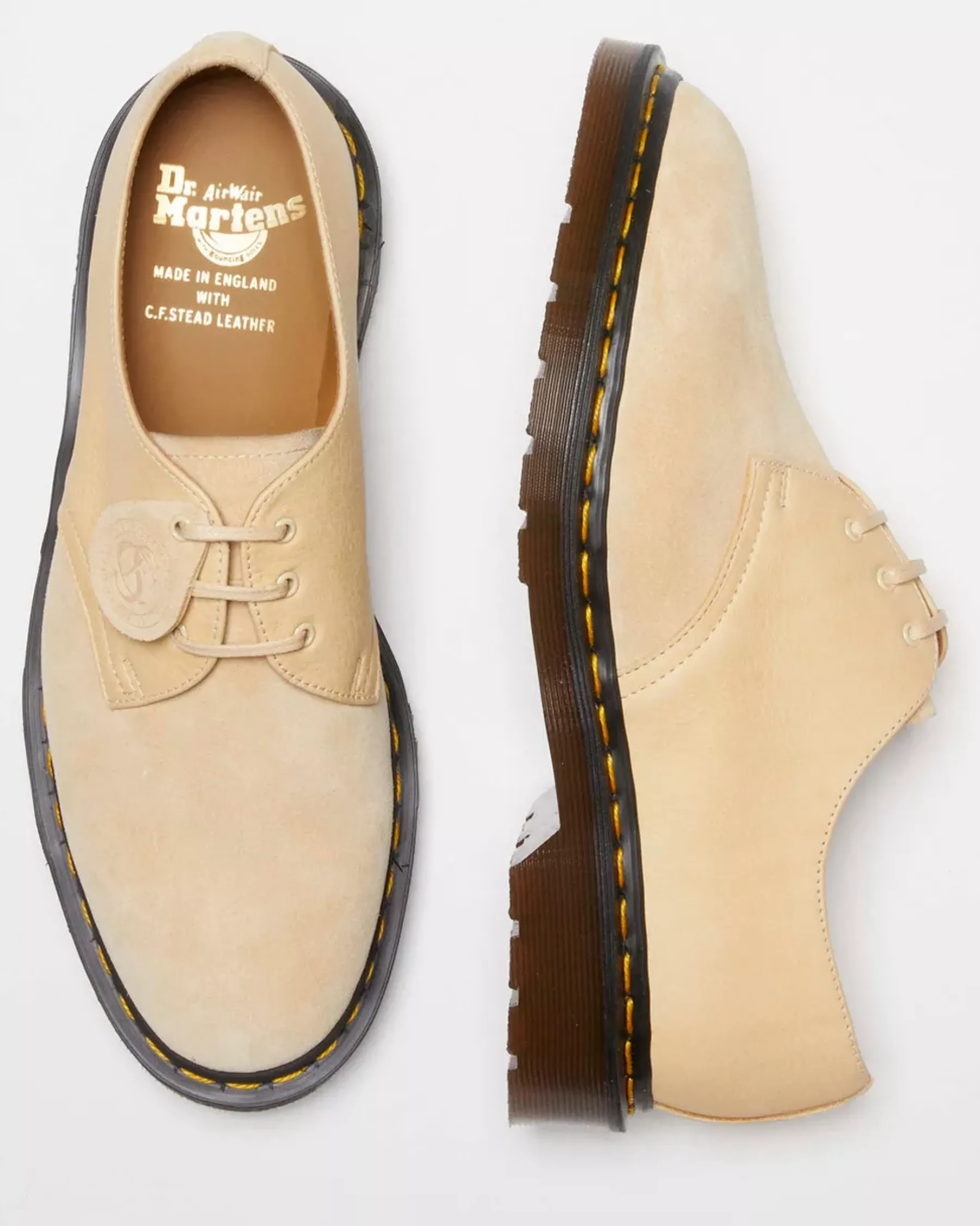 Sale|Originals>Dr. Martens 1461 Made in England Suede Oxford Shoes Mustard — Reverse Grain Suede