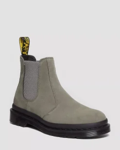 Sale|Originals>Dr. Martens 2976 Milled Nubuck Chelsea Boots NICKEL GREY — Milled Nubuck Wp