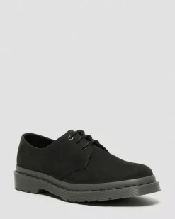 Sale|Originals>Dr. Martens 1461 Mono Milled Nubuck Leather Oxford Shoes Black — Milled Nubuck Wp