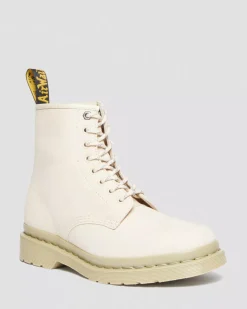 Sale|Originals>Dr. Martens 1460 Mono Milled Nubuck Leather Lace Up Boots Parchment Beige — Milled Nubuck Wp