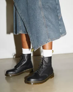 Originals|Boots>Dr. Martens 1460 Nappa Leather Lace Up Boots Black — Nappa Leather
