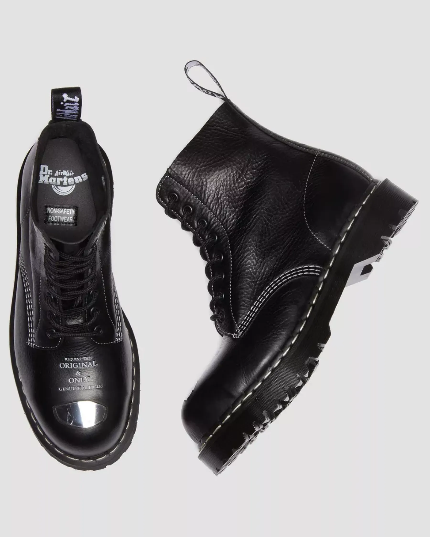 Originals|Ankle Boots>Dr. Martens 1460 Pascal Bex Exposed Steel Toe Lace Up Boots Black — Overdrive