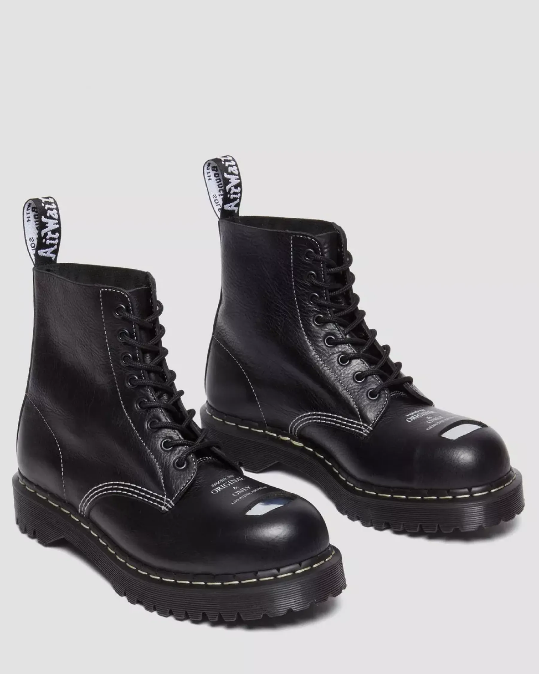 Originals|Ankle Boots>Dr. Martens 1460 Pascal Bex Exposed Steel Toe Lace Up Boots Black — Overdrive