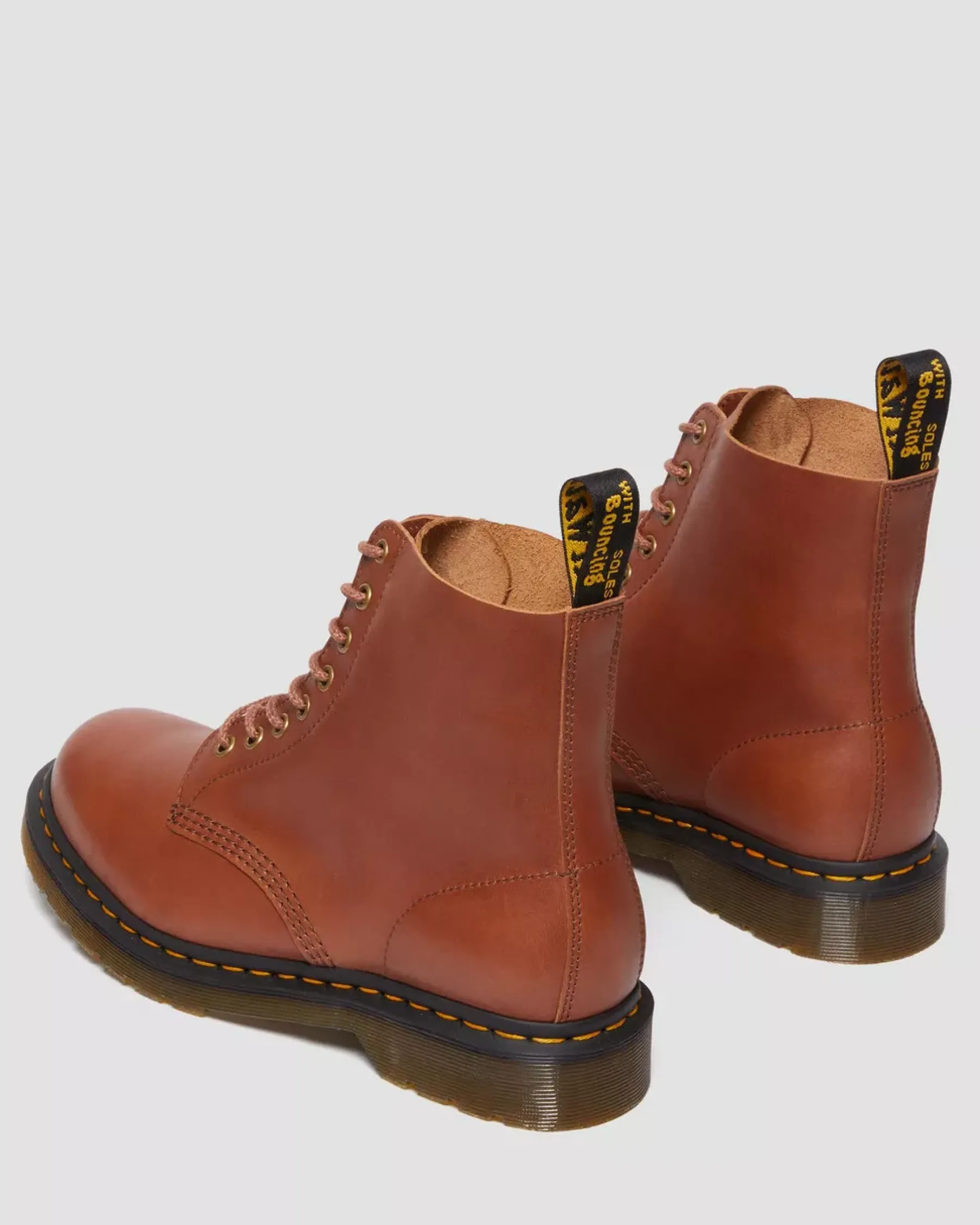 Originals|Ankle Boots>Dr. Martens 1460 Pascal Carrara Leather Lace Up Boots Saddle Tan — Carrara