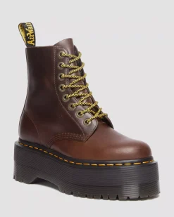 Sale|Originals>Dr. Martens 1460 Pascal Max Pull Up Leather Platform Boots Dark Brown