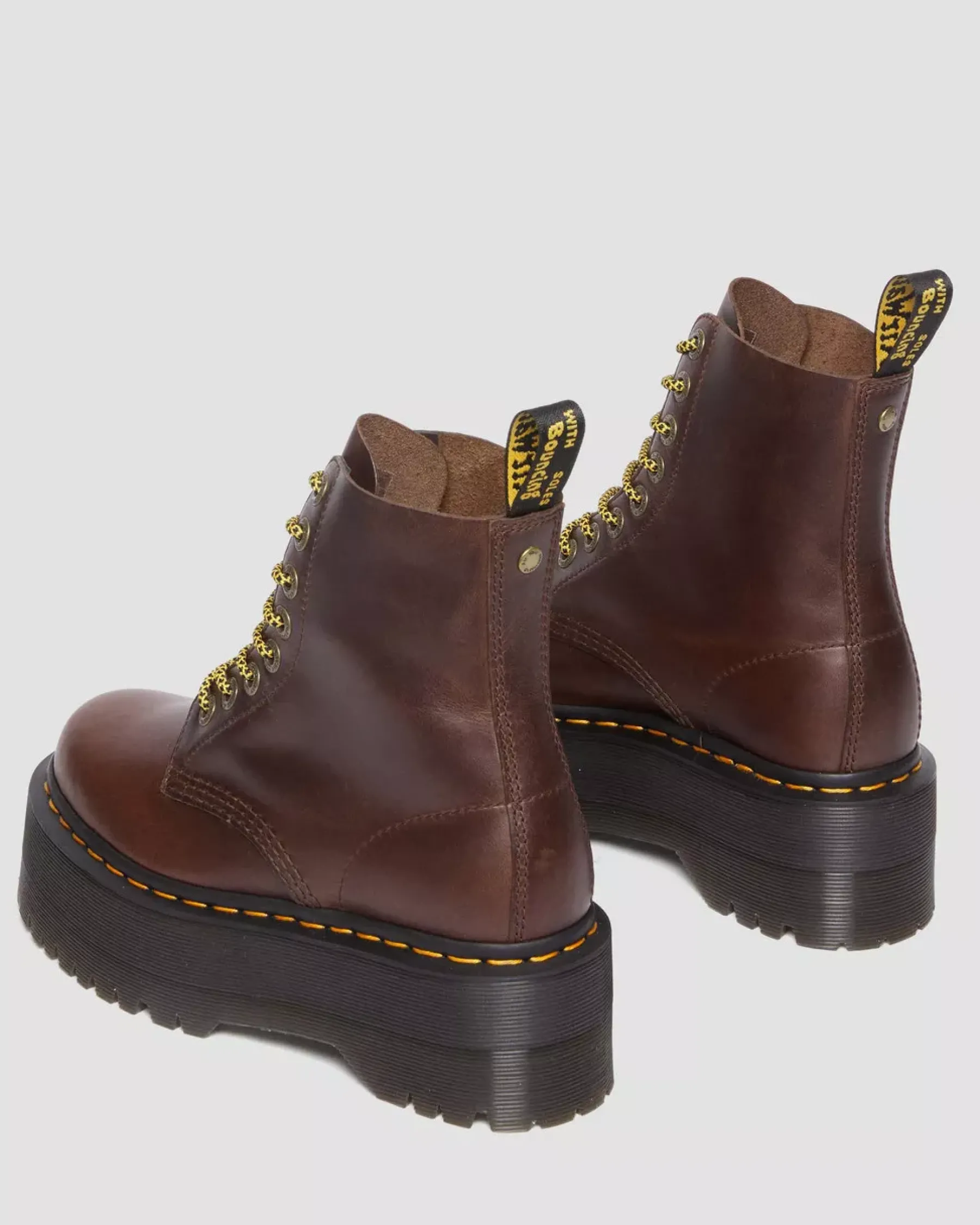 Sale|Originals>Dr. Martens 1460 Pascal Max Pull Up Leather Platform Boots Dark Brown