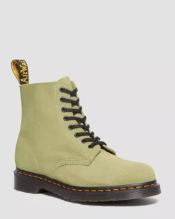 Sale|Originals>Dr. Martens 1460 Pascal Suede Lace Up Boots Pale Olive — E H Suede+E H Suede Mb