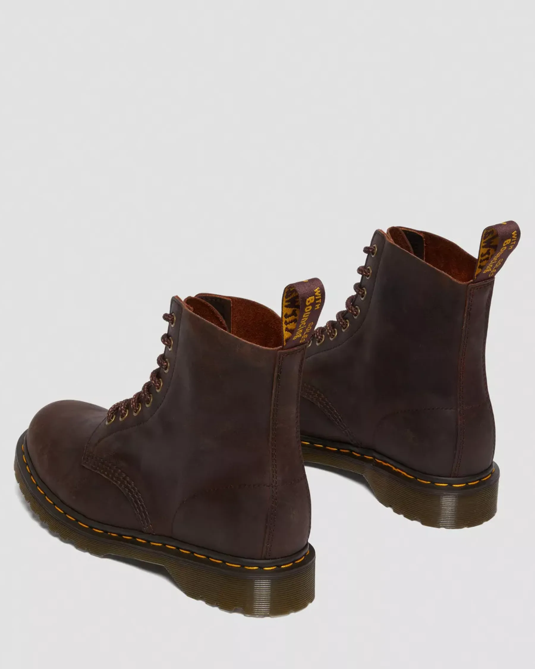 Originals|Ankle Boots>Dr. Martens 1460 Pascal Waxed Full Grain Leather Lace Up Boots Chestnut — Waxed Full Grain