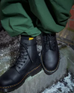Originals|Ankle Boots>Dr. Martens 1460 Pascal Wintergrip Outlaw Leather Lace Up Boots BLACK — Outlaw